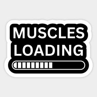 Gym Muscles Loading Sticker